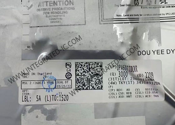 OPA607IDCKR Entegre Devre Çipi 50MHz Düşük Güç Tüketimli CMOS İşlemsel Yükselteç Maliyet Duyarlı Sistemler İçin