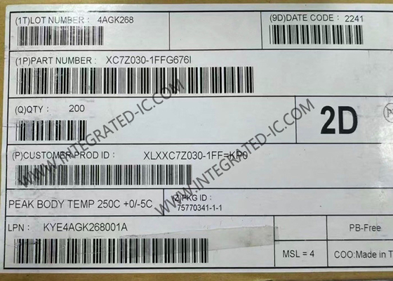 XC7Z030-1FFG676I Alan Programlanabilir Geçit Dizisi Zynq 7000 SoC Z-7030 Serisi Çip Üzerindeki Sistem