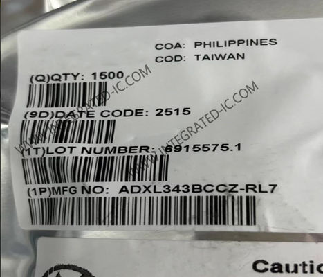 ADXL343BCCZ Sensör IC 3 Eksenli Dijital Hızlandırıcı LGA-14 Dijital MEMS Hızlandırıcı