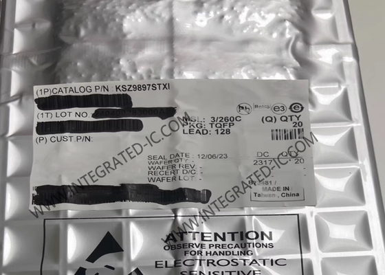 KSZ9897STXI Ethernet IC 750mA 7-Port GigE Yönetilen Ethernet Anahtarları TQFP128