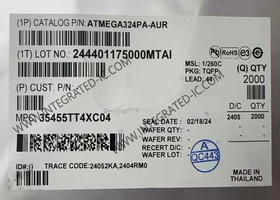 ATMEGA324PA-AUR Mikrodensör MCU 8-Bit 20MHz 32KB Flash AVR Mikrodensör 44-TQFP