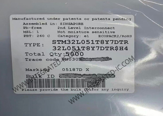 STM32L051T8Y7DTR Mikrodenetleyici MCU 32-Bit 32MHz ARM Cortex-M0+ STM32L0 Mikrodenetleyici