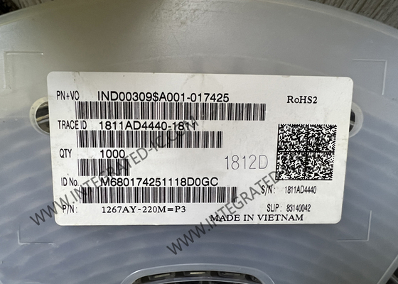 1267AY-220M=P3 Entegre Devre Çipi Tel Sargılı Ferrit İndüktör 2.3A Sabit İndüktörler