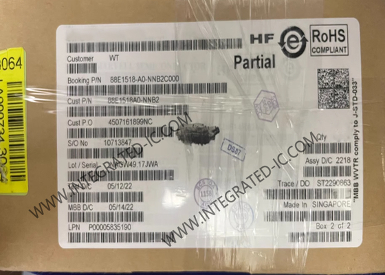 88E1518-A0-NNB2C000 Ethernet IC Entegre 10/100/1000 Mbps Enerji Tasarruflu Ethernet Alıcıları