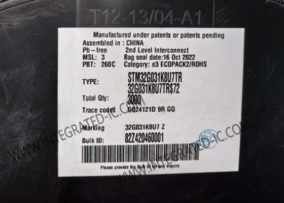 STM32G031K8U7TR Mikro denetleyici MCU Yüksek Performanslı Kol Kortex-M0+ 32 bitlik ana MCU