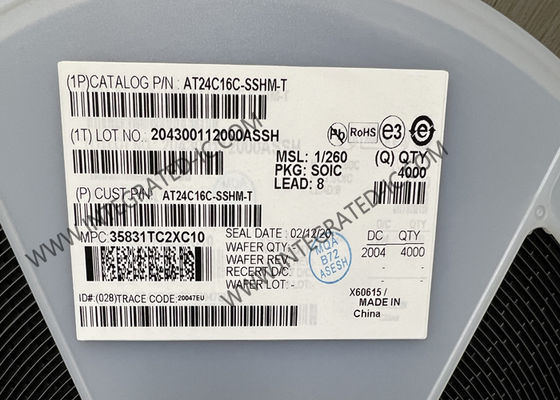 AT24C16C-SSHM-T Bellek IC Çip 16Kbit 1MHz I2C Seri EEPROM Bellek 8-SOIC