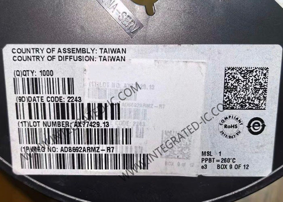 AD8692ARMZ Entegre Devre Çipleri Düşük Maliyetli Düşük Gürültülü CMOS RRO Operasyonel Güçlendirici