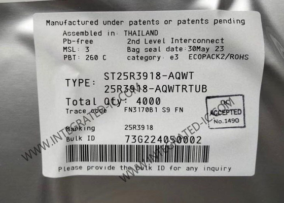 ST25R3918-AQWT Entegre Devre Çip Çok Kullanımlı NFC Alıcı