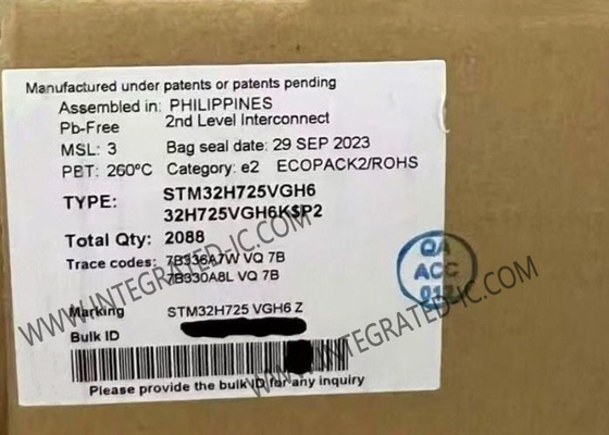 Mikrodene MCU STM32H725VGH6 ARM Cortex-M7 MCU 564 KB RAM ile