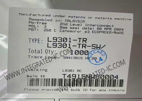 L9301-TR Otomotiv Sekizli Düşük Taraf Sürücü Entegre Devre Çipi, 8 Sürücü 8 Çıkış ve PowerSSO-36 Kılıfında 2.2 A Çıkış Akımı