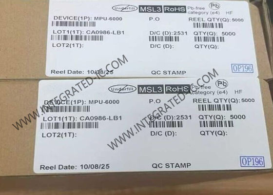 MPU-6000 Sensör IC 6 Eksenli MEMS Hareket Takip Cihazı, QFN24 Paketinde 3 Eksenli Jiroskop