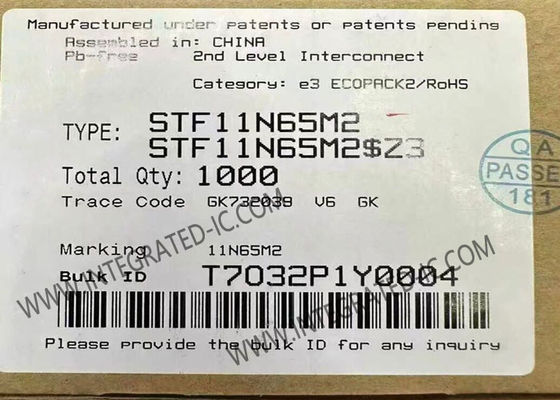 STF11N65M2 650V 7A 0.68Ω N-Kanal Güç MOSFET Transistörü, MDmesh M2 Teknolojisi ile