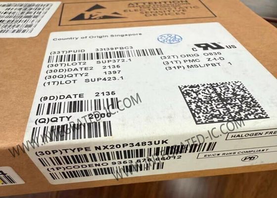 NX20P3483UK Entegre Devre Çipi USB Güç Dağıtımı IC'si, USB-C 3.0, 3.4A Çalışma Akımı ve 2.7V - 5.5V Çalışma Gerilimi ile