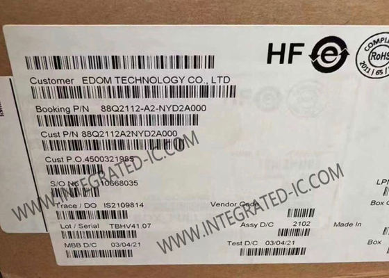 88Q2112-A2-NYD2A000 Ethernet IC Tek Port Otomobil Ethernet PHY Araç İçi Ağ için