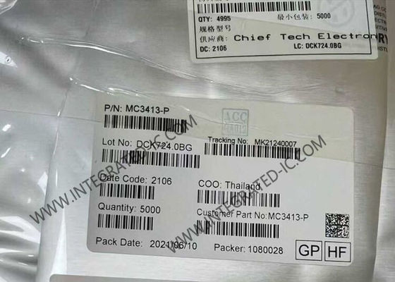 MC3413-P Düşük Gürültülü 3 Eksenli İvmeölçer Sensör Entegre Devresi (IC), VLGA-12 Kılıf ve 8 ila 14-bit Çözünürlük ile