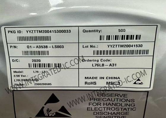 L76LB-A31 Kablosuz İletişim GNSS Modülü 2.8V - 4.3V, 33 İzleme Kanalı ve 99 Edinme Kanalı ile