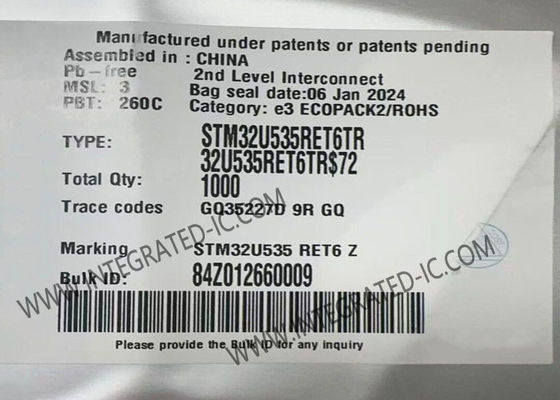 STM32U535RET6 Mikro denetleyici MCU FPU Arm Cortex-M33 MCU TrustZone ile Ultra Düşük Güçlü