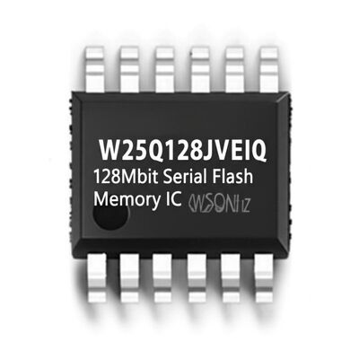 W25Q128JVEIQ 128Mbit Serial Flash Memory IC with 133MHz Clock Frequency in WSON8 Package