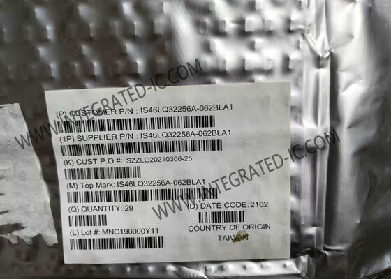 IS46LQ32256A-062BLA1 8Gbit 1.6GHz 256M x 32 LPDDR4 SDRAM Bellek IC Çipi TFBGA200 Otomotiv Sınıfı