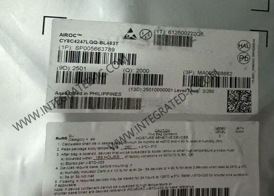 CY8C4247LQQ-BL483T 48MHz PSoC 4 Mikrodensör MCU 128 kByte Flash ve 36 I/O Pins AIROC BLE ile