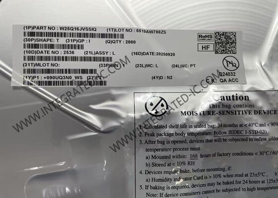 W25Q16JVSSIQ Bellek IC Çipi 3V 16Mbit Seri Flash Bellek Çift/Dörtlü SPI İle