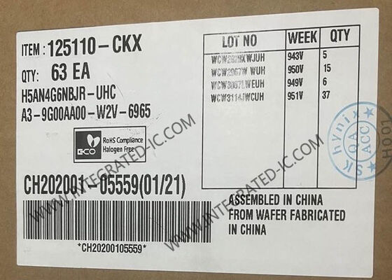 H5AN4G6NBJR-UHC Bellek IC Çip 4Gb CMOS DDR4 SDRAM ETT Bellek FBGA-96 Paketinde