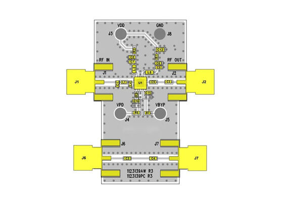 QPL9065PCB401 Gömülü Çözümler Ultra Düşük Gürültülü 2 Aşamalı Bypass LNA Değerlendirme Kurulu