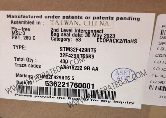 Entegre Devre Yongası STM32F429IIT6 Mikrodenetleyici IC 180MHz Tek Çekirdekli LQFP176