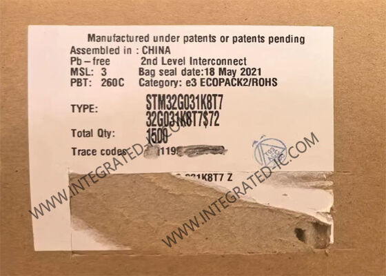 STM32G031K8T7 Mikrodenetleyici MCU 32-Bit IC, 64MHz ARM Cortex-M0+ Çekirdek ve 64KB Flaş Bellek