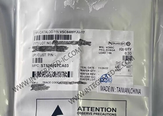 Ethernet IC VSC8489YJU-17 Çift Kanal SerDes PHY Ethernet Alıcıları FCCSP-196