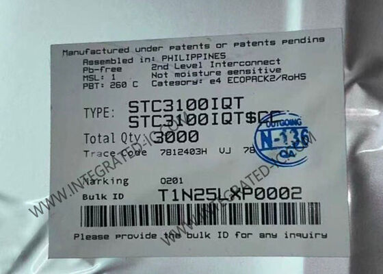 STC3100IQT Pil İzleme Entegresi, Coulomb Sayacı, 2.5A Çıkış Akımı ve Lityum İyon Piller için I2C Arayüzü