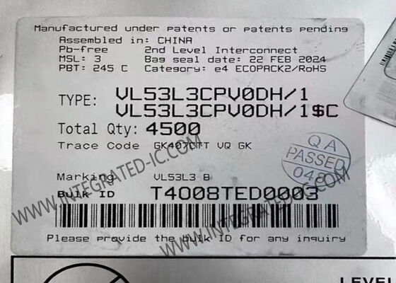 VL53L3CPV0DH/1 Çoklu Hedef Algılama, 3 m Menzil ve Otomatik Leke Düzeltme Özellikli Uçuş Süresi Sensörü