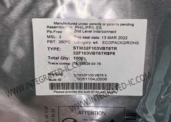 STM32F103VBT6 Mikro denetleyici MCU, 72MHz ARM Cortex-M3 32 Bit Core ve 128KB Flash Memory