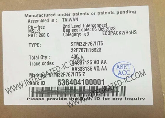 STM32F767IIT6 32-Bit MCU Mikrodenetleyici, Gömülü Uygulamalar için 216MHz Hız ve LQFP-176 Kılıf