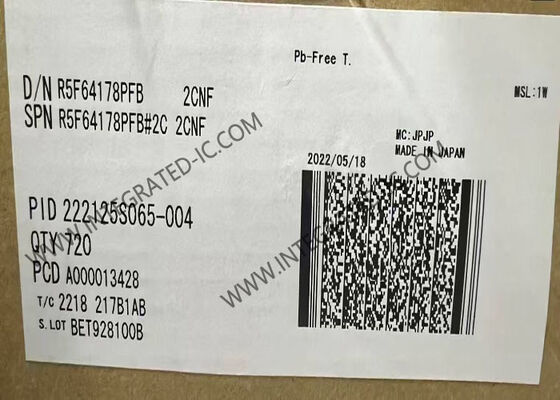 R5F64178PFB Mikrodensör MCU High-End R32C/100 32-Bit 50MHz Mikrodensör IC