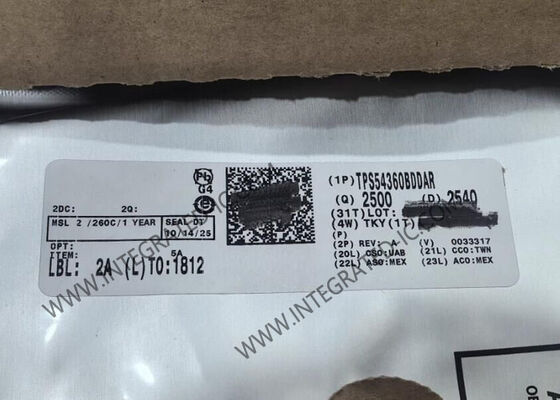 TPS54360BDDAR Entegre Devre Çipi 3.5A Step-Down DC DC Dönüştürücü, 4.5V - 60V Giriş ve 100kHz - 2.5MHz Anahtarlama Frekanslı