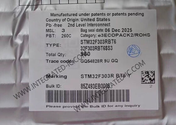 STM32F303RBT6 Mikro denetleyici MCU 72 MHz 128KB Flash Embedded MCU LQFP-64