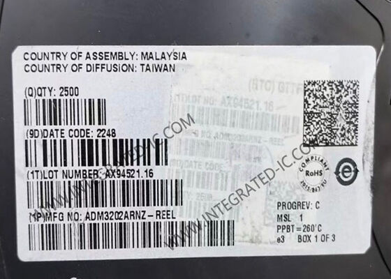 ADM3202ARNZ Entegre Devre Çipleri Yüksek Hızlı 2 Kanallı RS232/V.28 Arayüz Aygıtları