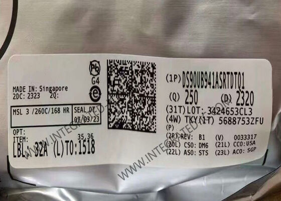 DS90UB941ASRTDTQ1 Entegre Devre Çipi 2K DSI'den FPD-Link III Seri Dönüştürücü