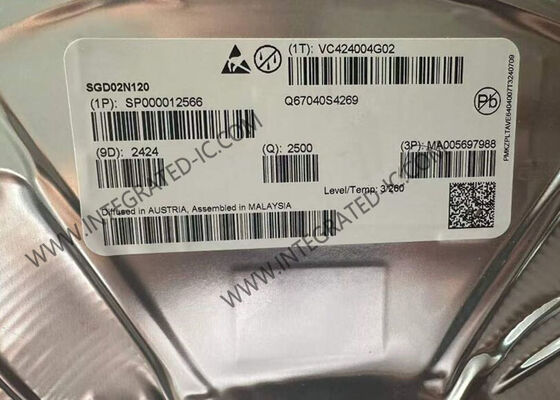 TO-252-3 Paketinde SGD02N120 1200V 2A IGBT Transistör - Yüksek Gerilim Güç Yarı İletken Çipi