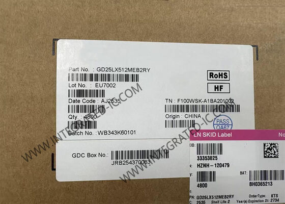 GD25LX512MEB2RY 512Mbit Yüksek Hızlı Sekizli SPI NOR Flash Bellek IC Çipi, 1.8V Düşük Güç TFBGA-24