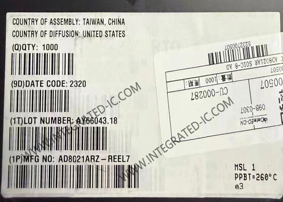 AD8021ARZ Düşük Gürültülü Yüksek Hızlı Operasyonel Güçlendirici 560 MHz Bant Genişliği SOIC-8 ile IC Çip