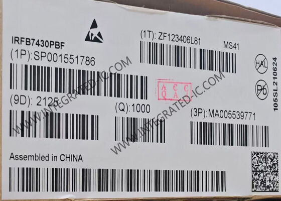IRFB7430PBF 40V N-Kanal Güç MOSFET, 409A Çıkış Akımı ve 375W Disipilasyon