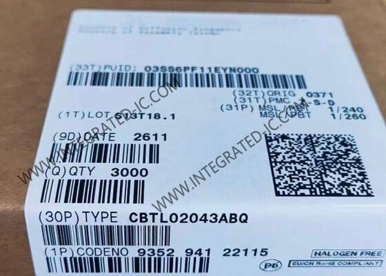 CBTL02043ABQ DHVQFN20 Paketinde 10GHz bant genişliği ve iki yönlü işlevsellik ile 3.3V Multiplexer/Demultiplexer Değiştiricisi Entegre Devre Çip
