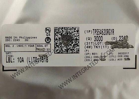 TPS54620RGYR 6A 200kHz'den 1.6MHz'ye kadar değişen frekanslı çıkış eşzamanlı Buck dönüştürücü