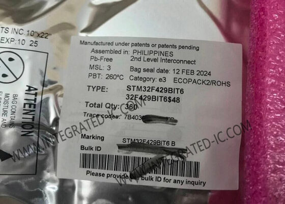 STM32F429BIT6 Mikro denetleyici MCU 32 Bit Tek çekirdekli 180MHz LQFP208 Paketinde