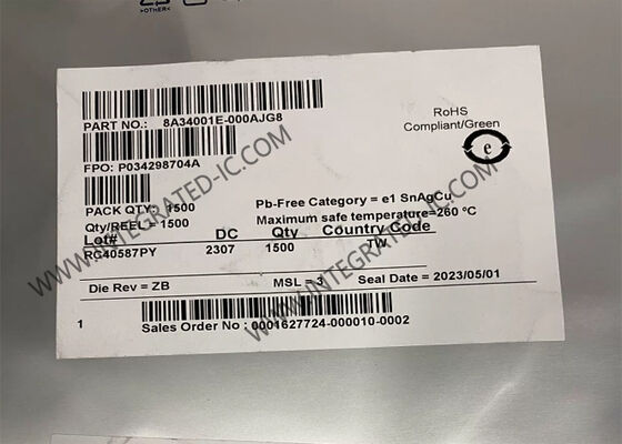 IEEE 1588 için Entegre Devre Çip 8A34001E-000AJG8 Sekiz Kanal Sistem Senkronizatörü