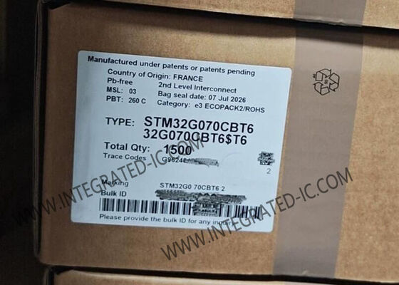 STM32G070CBT6 Mikrodensör MCU 64MHz 32 Bit Mikrodensör IC LQFP-48 Yüksek Performanslı MCU