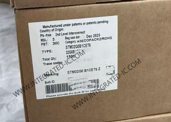 Gömülü Mikrodenetleyiciler MCU IC STM32G0B1CET6 512KB FLASH Yüzey Montajı