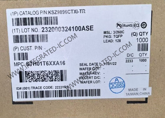 Ethernet IC KSZ9896CTXI 6 Portlu Gigabit Ethernet Değiştiricileri TQFP-128 Ethernet Çip
